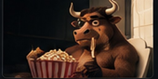 Bulle mit Popcorn
