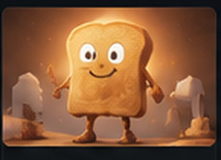 Fröhlicher Toast-Charakter